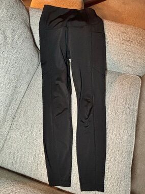 Ladies XS 90 Degree Black Long Leggings with pockets